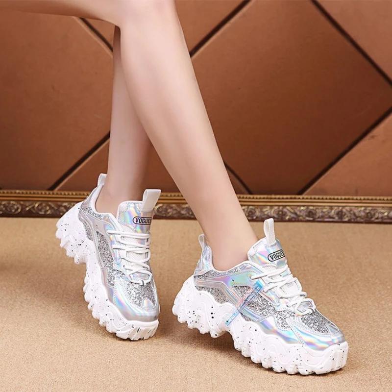 Stylish Sports Ladies Footwear Sequins Athletic Designer Luxury Fashion 2025 Women's Sneakers Shoes Cheap Aesthetic Y2k Original