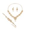 Teardrop Crystal Jewelry Set Rhinestone Matching Kit Chic Pendant Necklace  Date