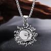 Sun and Moon Embrace Retro Trendy Jewelry Pendant Necklace