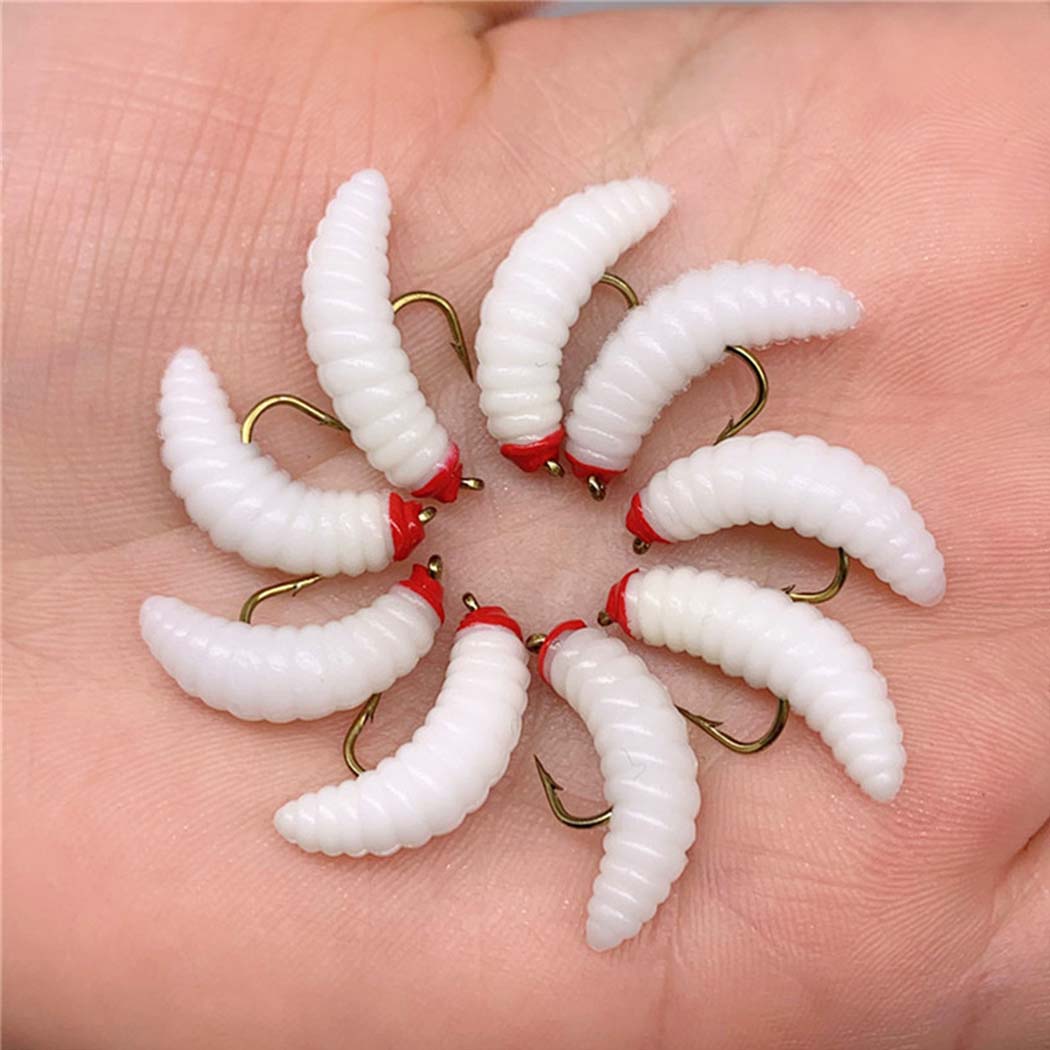 24 шт./коробка 2 смешанных стиля насекомое приманка Humpy Fly/Worm искусственная приманка — фото 3