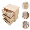 Simple Wooden Jewelry Storage Holder 3-Layers Stationery Storage Stand  Dressing Table