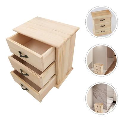 Organizador Simple Tipo Cajonera de 3 Niveles Soporte de Almacenamiento de Papelería de 3 Capas Hogar