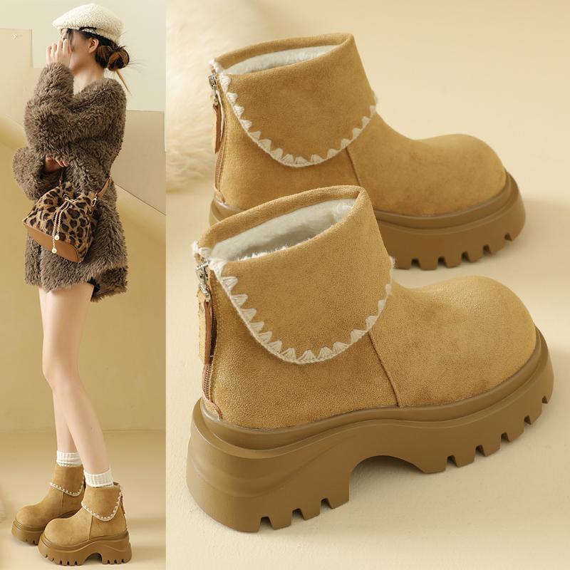 Latest Thick Sole Snow Boots for Women  High-Top Insulated Cotton Shoes for Cold Weather and Frost Protection