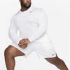 Nike Pánské tričko s dlouhým rukávem Dri-FIT Legend Solid Logo s kulatým výstřihem, volného střihu, bílé DX0993-100