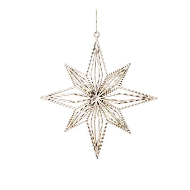 Cross-border Electroplated Christmas Tree Ornaments: Golden Snowflake & Reindeer Pendants