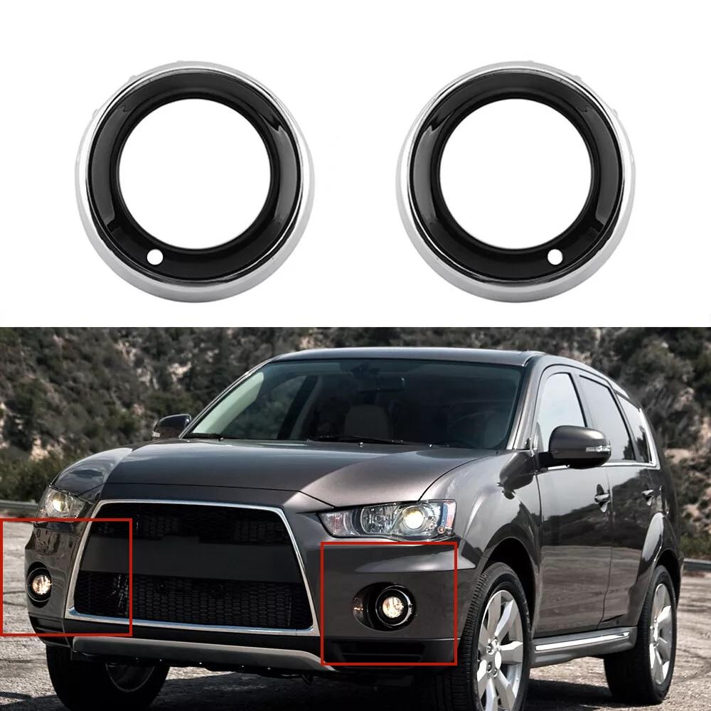 2 stk Tåkelysdeksel Ramme Bezel Venstre & Høyre For Mitsubishi Outlander 2010-2012