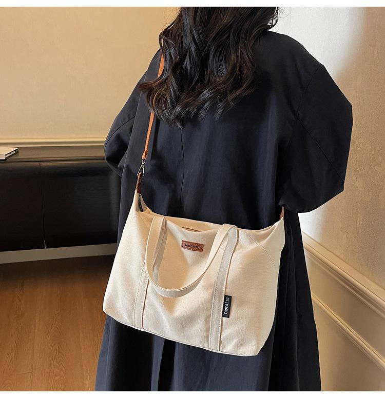 Trendy Lightweight Canvas Crossbody Bag - Large Capacity, Versatile Korean Style 2025
