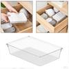 Clear Desk Drawer Organizer Cabinet Wardrobe Vanity Cosmetics Stationery Sundries Compartment