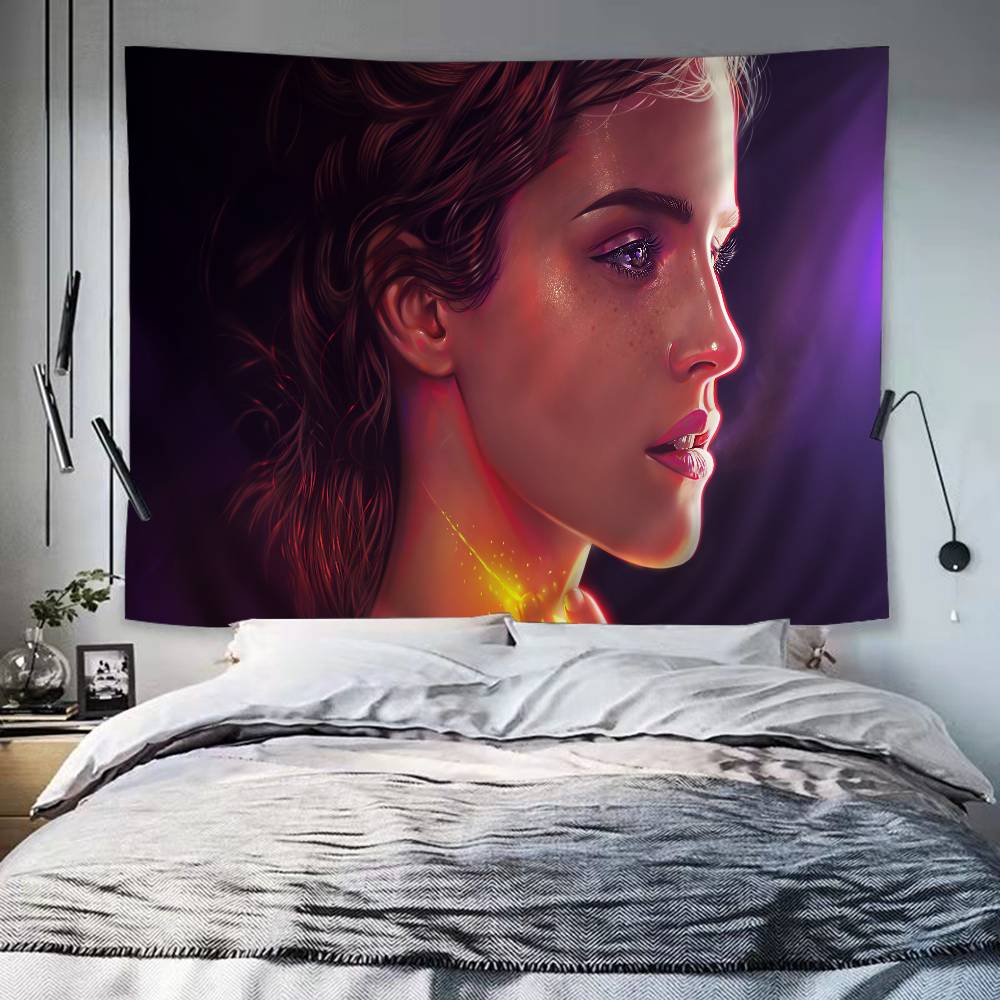 EEmma Watson Actress Colorful Tapestry Wall Hanging Bohemian Wall Tapestries Mandala Wall Art Decor