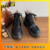 2025 Autumn and Winter New Retro Versatile Martin Boots Women's Thick-soled Fashion Small Short Boots Thick Heel Temperament Popular Cotton Boots