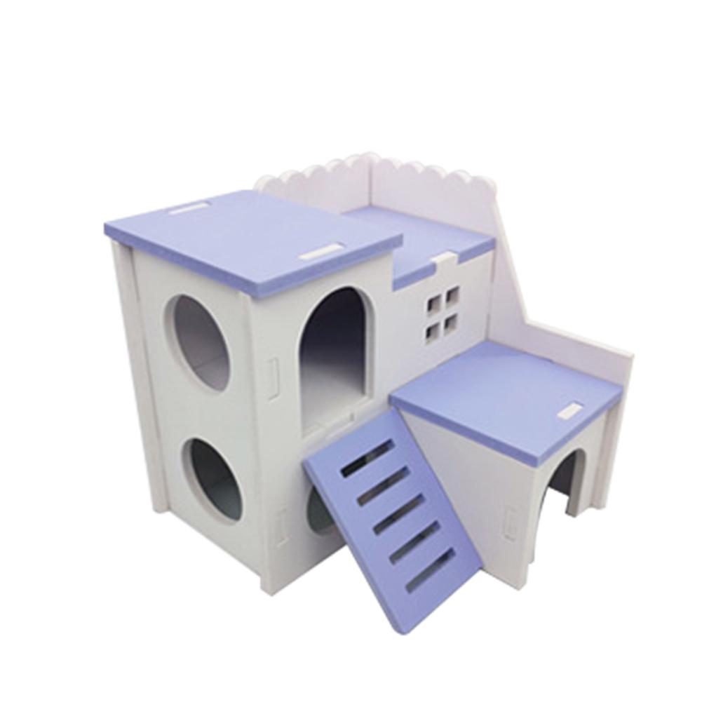 

Hamster House Detachable Guinea Pig Hideout 2 Layers Pet Small Animal Hideout for Dwarf Hamster Chinchilla Rat for Gerbil Mouse фіолетовий