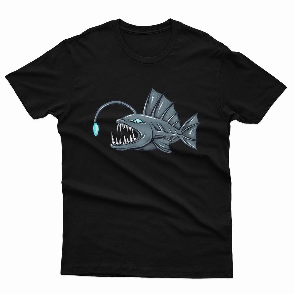 Anglerfish Deep Sea Fishing Sea Creature Sea Monster Mens T Shirts  P1 Or A