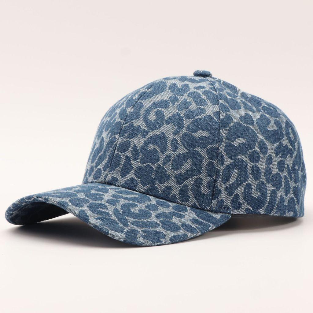 Love Heart Leopard Print Baseball Cap With Wide Brim For Casual Outdoor Wear