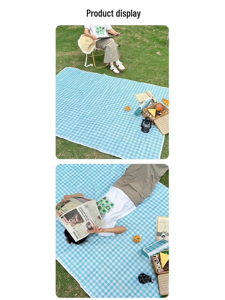 In Stock Waterproof PVC Camping Mat - Thickened, Moisture-Proof, Portable, Foldable Picnic and Outdoor Mat