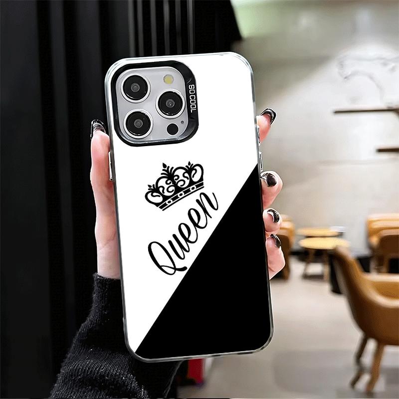 Queen King Couple Theme Shockproof Phone Case for iPhone 17 Air 16 16E 15 Pro Max 14 Plus 13 Mini 12 Back Cover Anti Fall Fundas