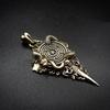 Retro Wheel Pendant With Snake Pendant Wheel Of Hecate Symbol Protective Amulet Brass Jewelry Gifts For Women
