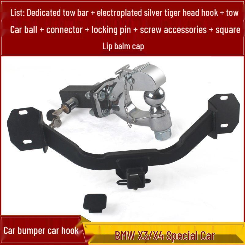 Compatible BMW X3/X4 Trailer Hitch & Rear Tow Hook Set