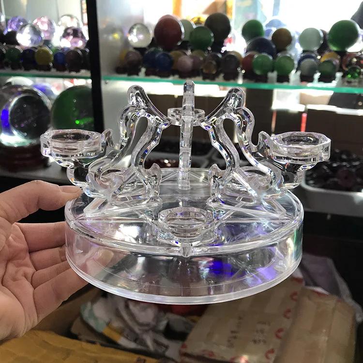 Transparent Acrylic Crystal Ball Base Display Stand Glass Sphere Holder Stand Desktop Ornament