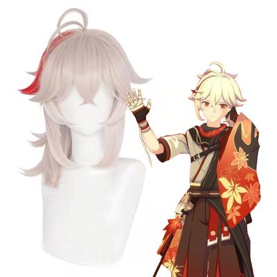 Peluca de Cosplay de Kazuha Kazuha Genshin Impact Pelucas Largas Cabello Resistente al Calor Halloween Kaedehara Kazuha Pelucas de Cosplay