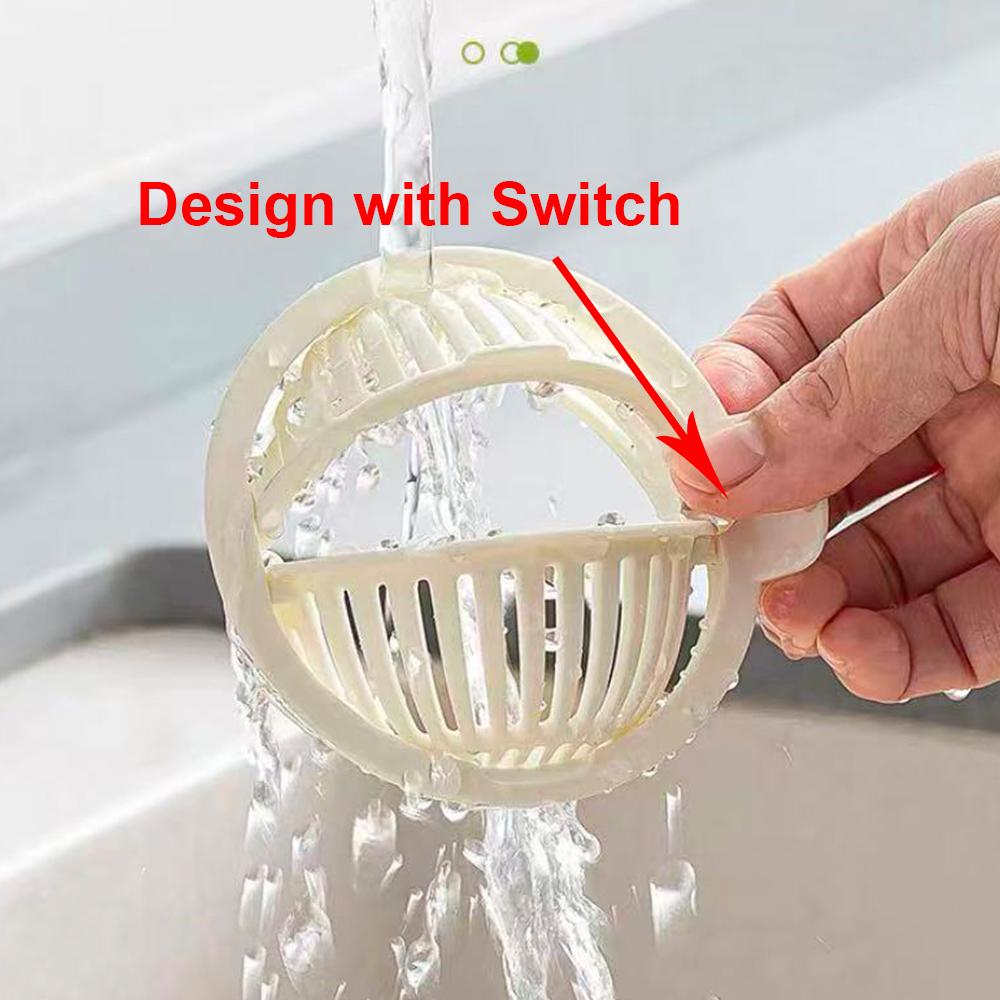 Kitchen Sink Drain Hole Filter Trap Sink Strainer ABS Bath Sink Drain Basket Tool Sink Strainer Filter