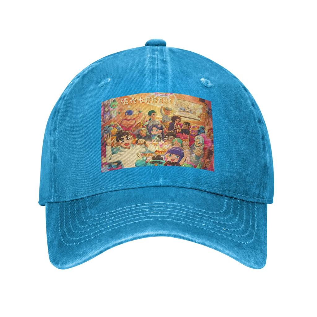 Scissor Seven Action Unisexga Cartoon Washed Denim Cap Casual Baseball Caps Adjustable Hat Summer Unisex Baseball Hats