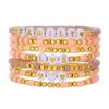 Colorful Bracelet English Name Bracelet Set English Name Rice Bead Bracelet Bohemian Bracelet