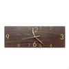 Rustic Wall Clock Farmhouse Decor Art Handmade Retro Rectangle Watch Hanging for Home