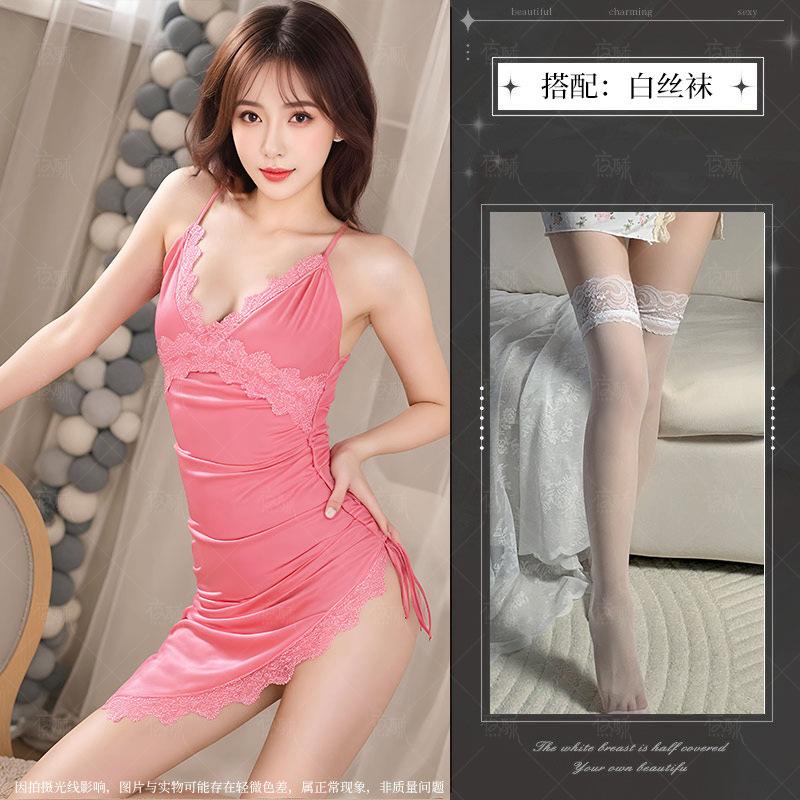 Sexy lingerie free pure desire small chest bed hot passion midnight charm robe teasing nightdress