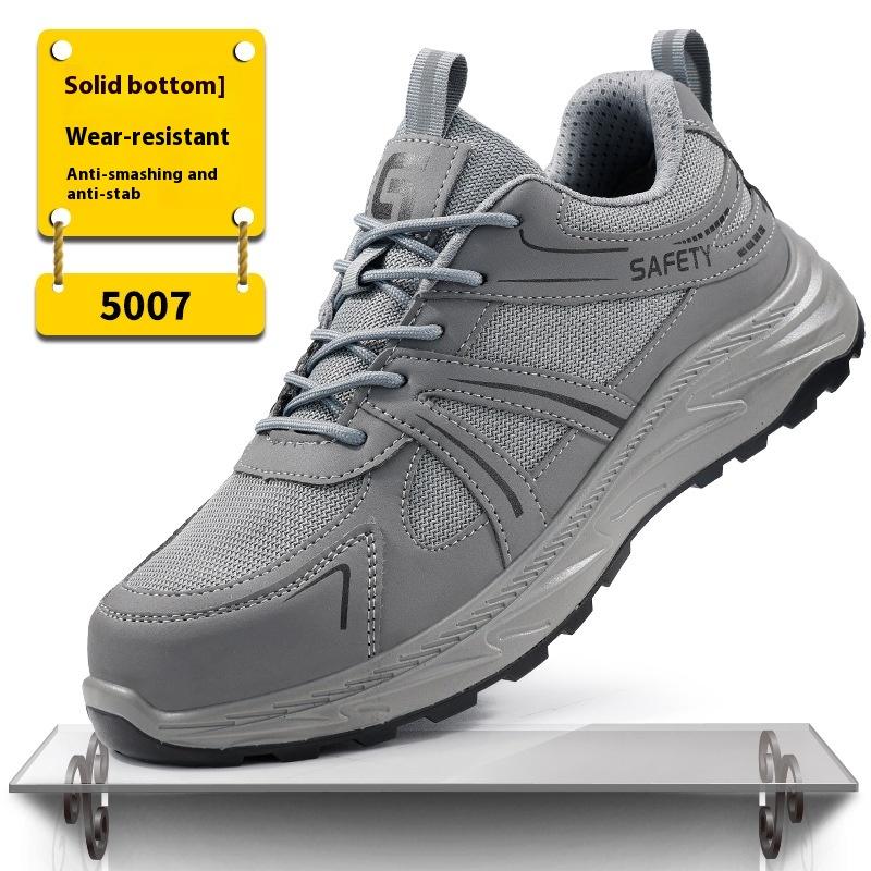 

Steel Toe Shoes For Men Non Slip Indestructible Safety Tennis Shoes Lightweight Breathable Construction Sneakers Anti Puncture 36