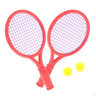 1 ζευγάρι ρακέτες τένις με 2 σετ μπάλες Beach Garden Outdoor Indoor Sports Game Δώρο για