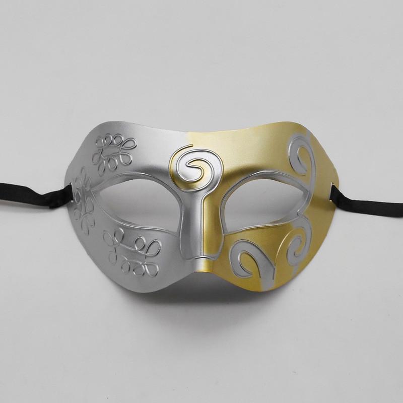 Halloween Mask Plastic Dual Color Carved Headpiece For Costume Party And Theatrical Performance