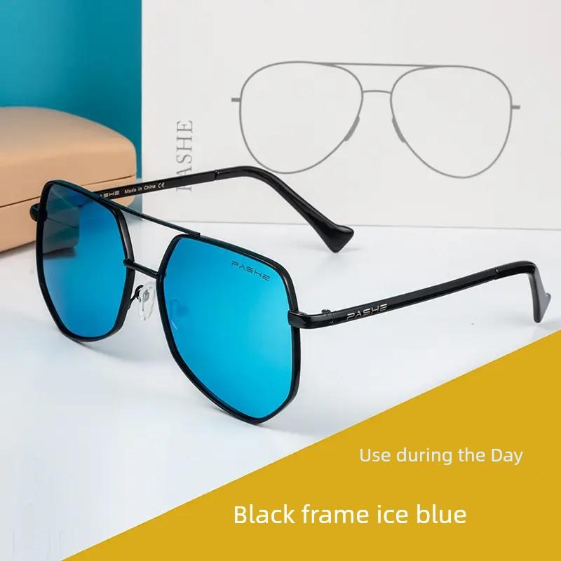 Polarized Sunglasses for Men, Oversized Frame, Stylish Driver's Sunglasses, Aviator Goggles, Large Face Glasses for Women, Trendy