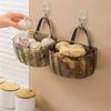 Onion Ginger And Garlic Storage Basket Kitchen Garlic Storage Basket No Punching Wall Hanging Spices Ginger Garlic Wall Storage
