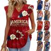 Womens Tops Fashionable V-neck Ruffled Sleeve Short-sleeved T-shirt Business Blouses