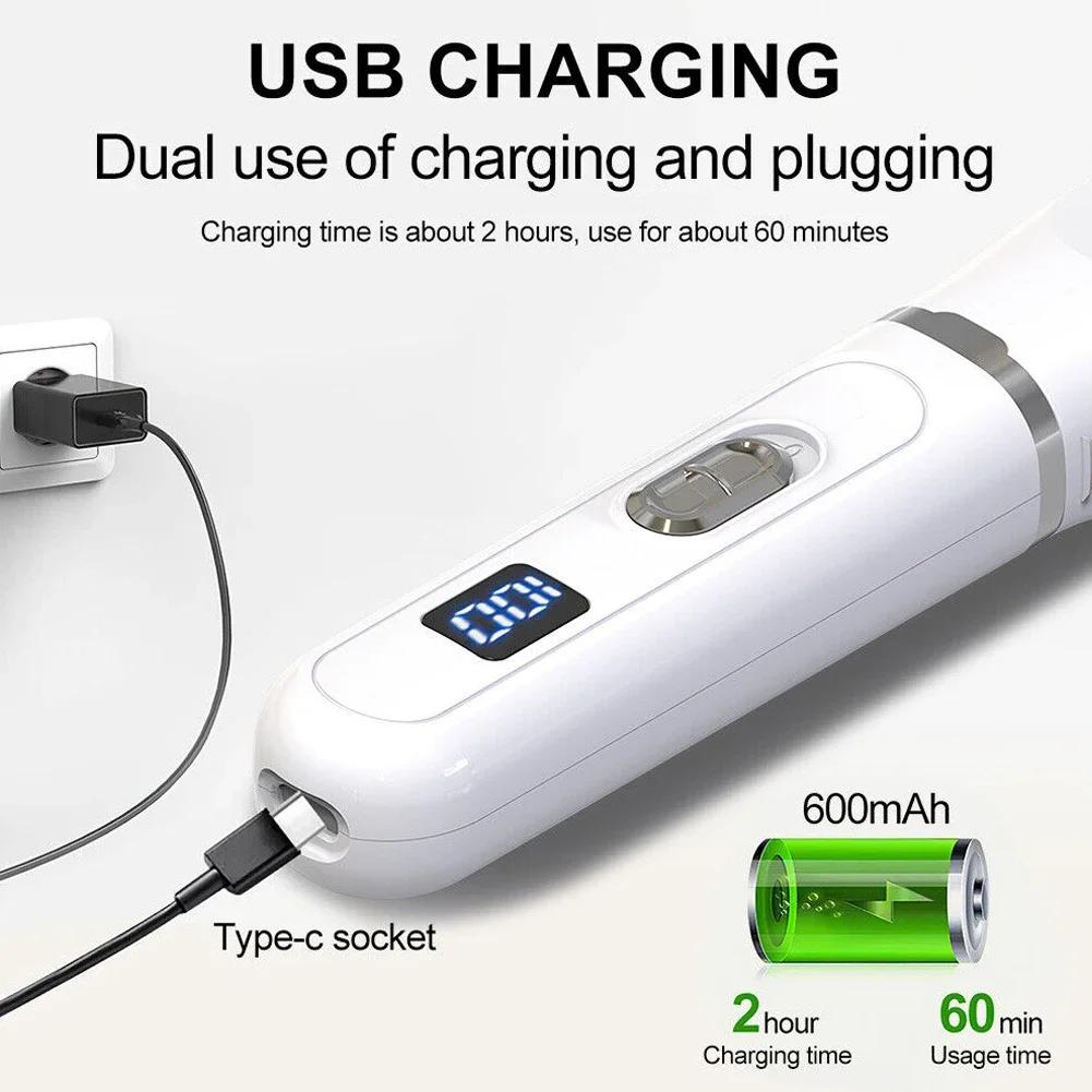 4-In-1 Pet Grooming Hair Shaver Low Noise Clippers Rechargeable Cordless Safe Dog Trimmer