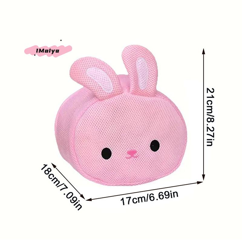 M-1Pc Rabbit Laundry Bag Anti-Deformation Mesh Washing Pouch For Bras, Underwear, Lingerie Machine-wash Special Home Travel Use