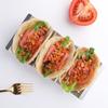 with Easy-Access Handle Stainless Steel Taco Shell Stand Tray Plate Kitchen Tools Taco Holder
