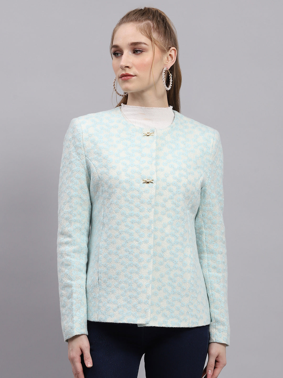 Monte Carlo Women Regular Fit Sky Coat M небо