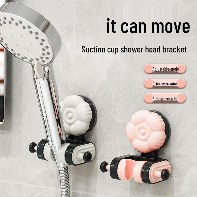 Adjustable Rotating No-Drill Suction Cup Shower Holder