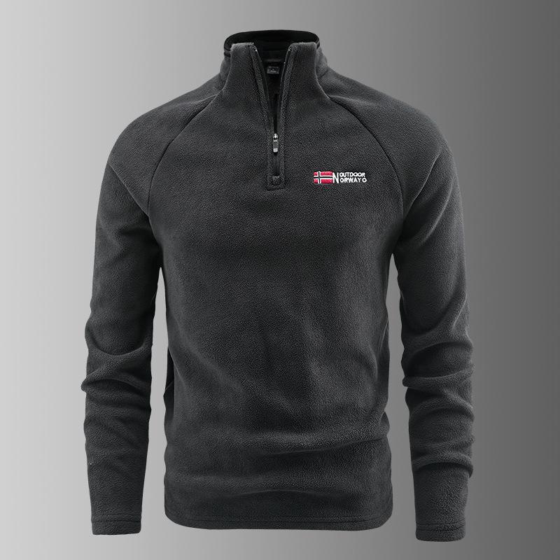 

Мужская флисовая куртка, худи на молнии до середины с флисовой курткой, внутренней подкладкой, флисовая футболка с длинным рукавом, куртка с круглым вырезом M чёрный