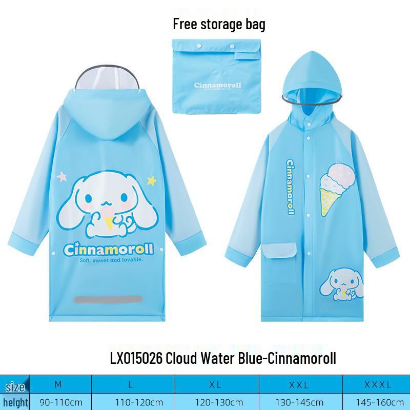 

Детский дождевик Sanrio Kuromi: Пончо на все тело для мальчиков и девочек M fits height 110-120 cm