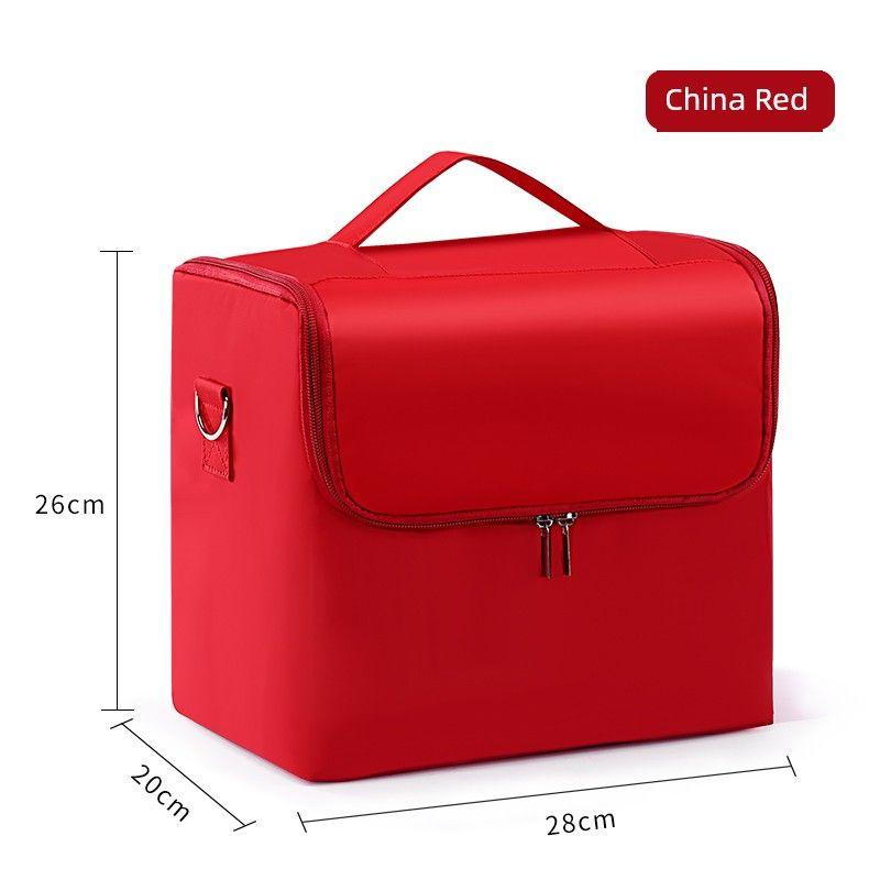 

Makeup Baolian Multi-Layer Portable Manicure Korean Cosmetic Bag Red