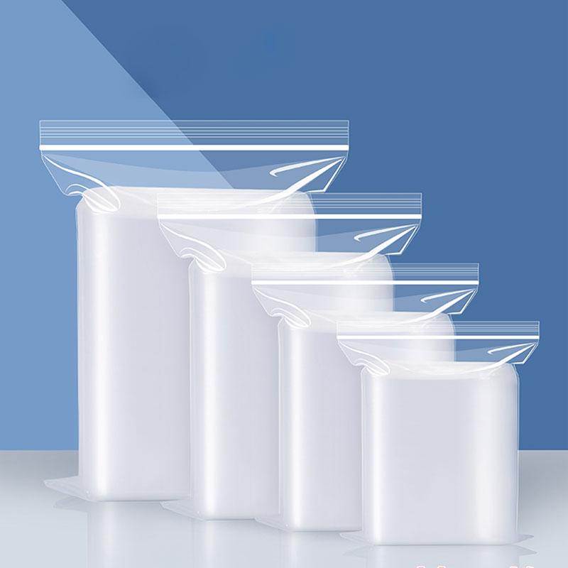 PE Self Sealing Bag Thickening 0.12mm Transparent Plastic Moisture-proof Sealing Bag Jewelry Storage Tea Five Grains Food Packaging Bag