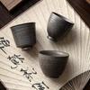 Handmade Gilded Glaze Ceramic Tea Cup - Artisan Eggshell Porcelain Japanese Zen Tea Set Elegant KungFu Teaware for Home or Gift