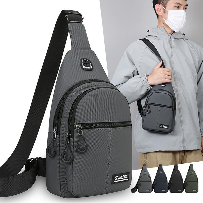 Men's Chest Bag Large Capacity Water-repellent Outdoor Crossbody Bag