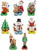1set Giant Stand Pedestal Christmas Theme Foil Balloons Snowman Santa Claus Tree Elk Balloon Christmas Decorations