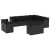 VidaXL Garden Lounge Set 12 Pcs with Cushions Black Braided Resin 3218525