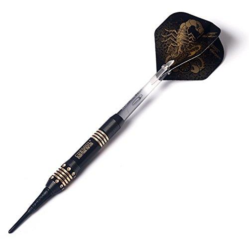 Black Scorpion CUESOUL 16g Brass Soft Tip Darts (Set of 3), Stylish Scorpion Design (HX-ST-B2303)