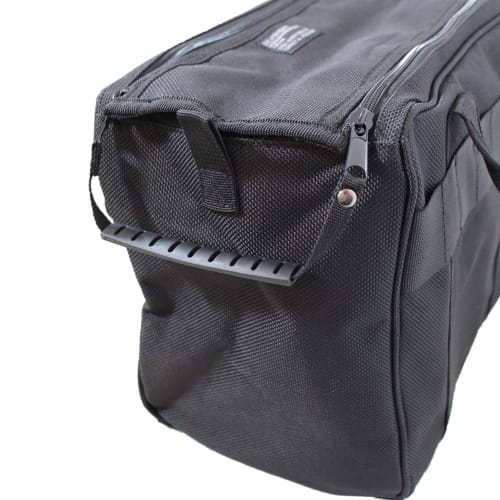 BIGMAN Double Zip Tool Bag, Volume 13, BMB-06, Durable Black Fabric Tool Bag for DIY and Outdoor Use, Model Number: 4962308193272