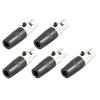5pcs 4-Core Female Plug Mini XLR Audio Microphone Connector